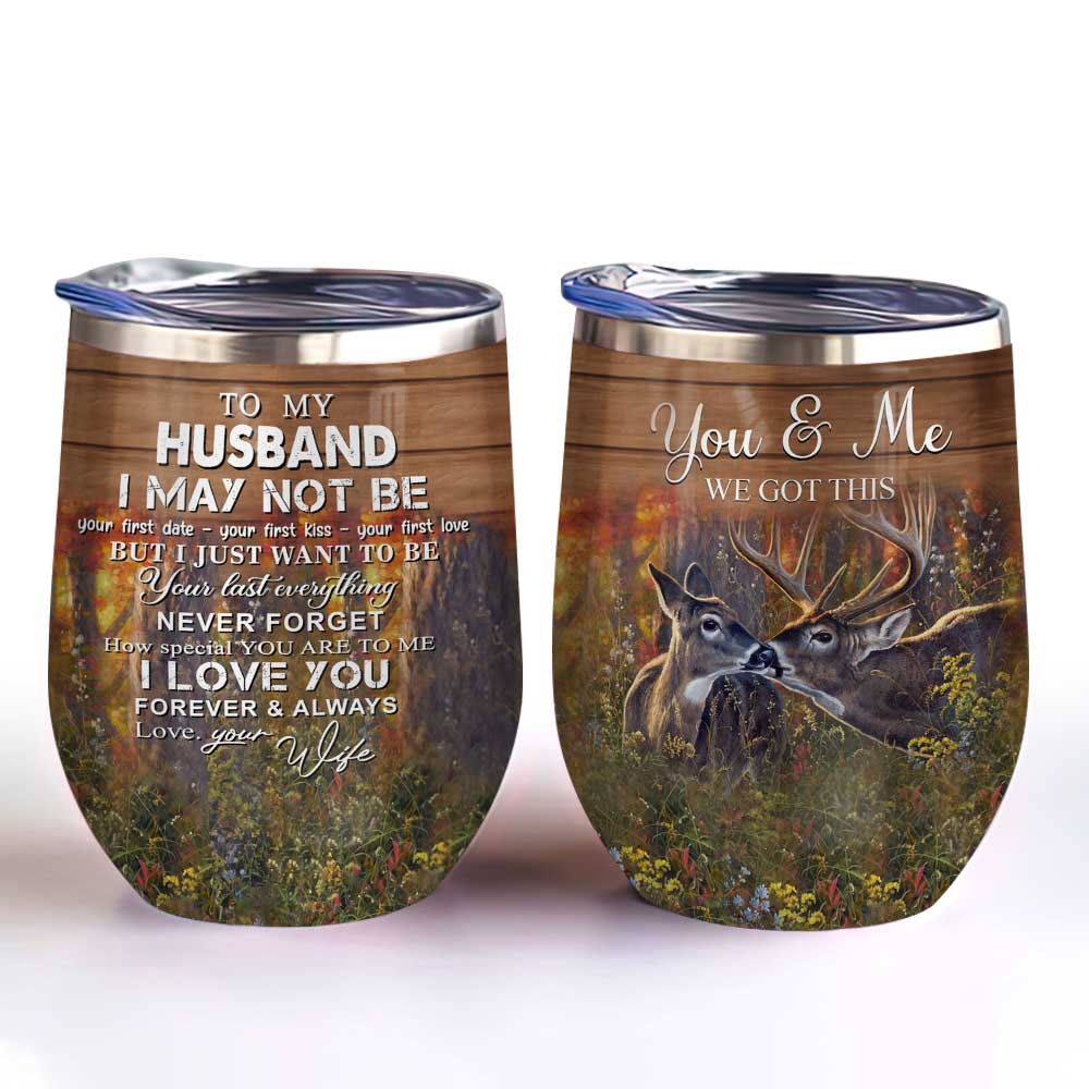 Deer Couple To My Husband Your Husband Wine Tumbler Deer Hunting Deer Lover Gift Wine Tumbler deer couple to my husband your husband wine tumbler deer hunting deer lover gift wine tumbler 6880