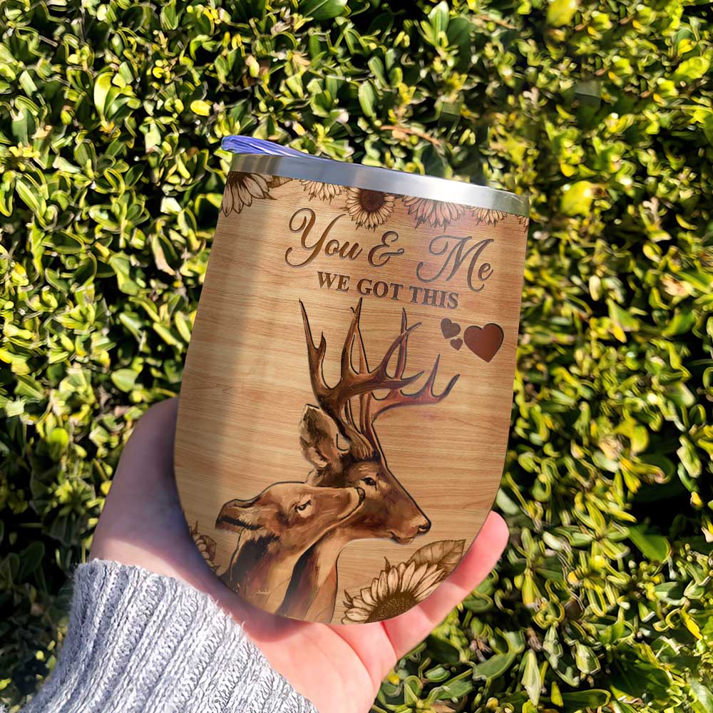 Deer To My Husband RMK Wine Tumbler deer to my husband rmk wine tumbler 8922