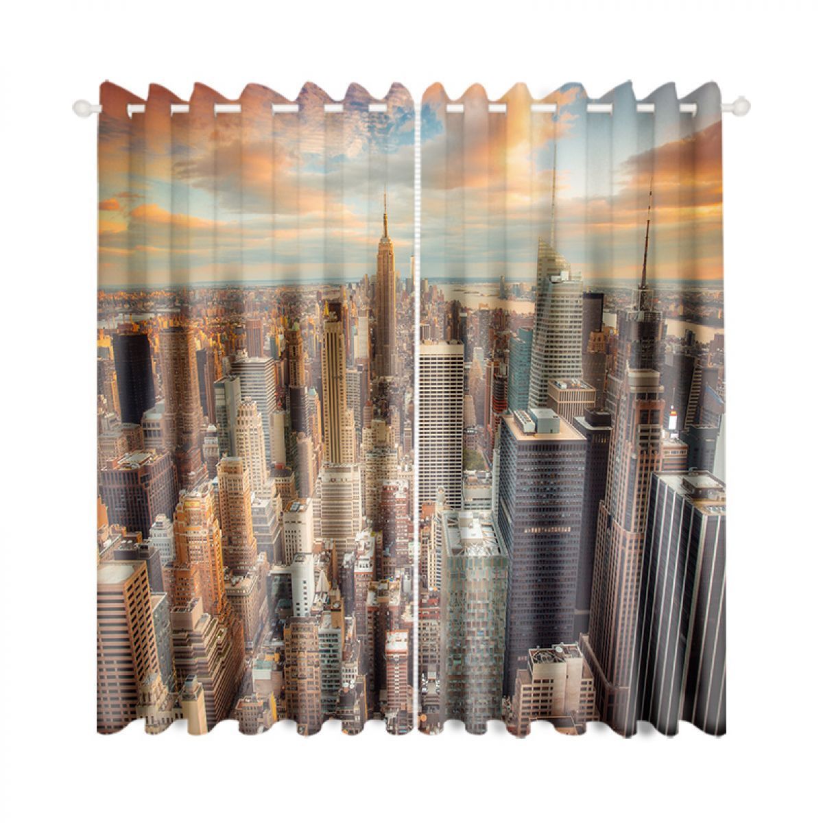 drop city printed window curtain home decor 8847