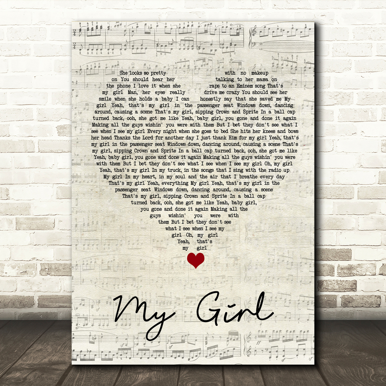 Dylan Scott My Girl Script Heart Song Lyric Quote Music Poster Print dylan scott my girl script heart song lyric quote music poster print 2620