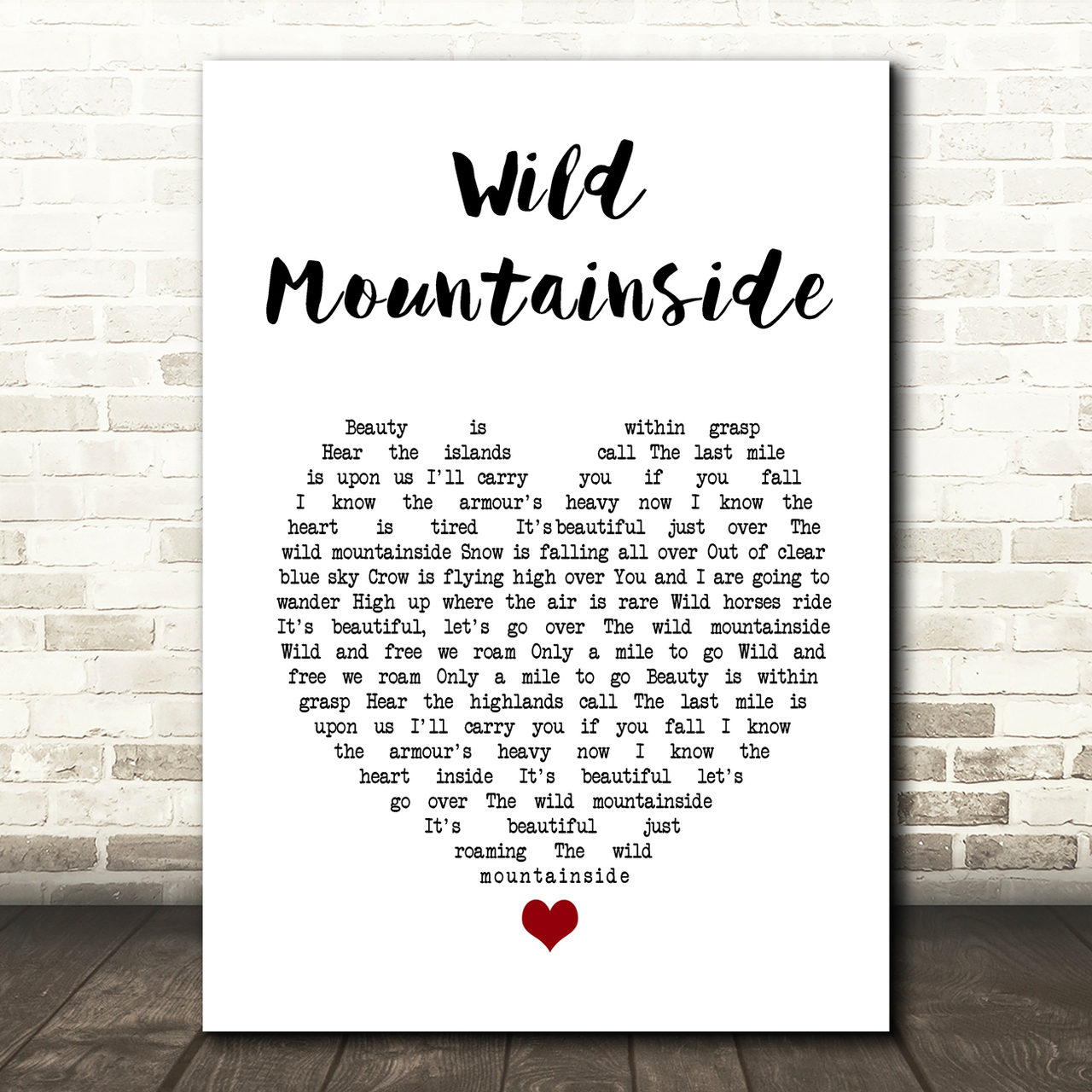 eddi reader wild mountainside white heart song lyric art print 4563