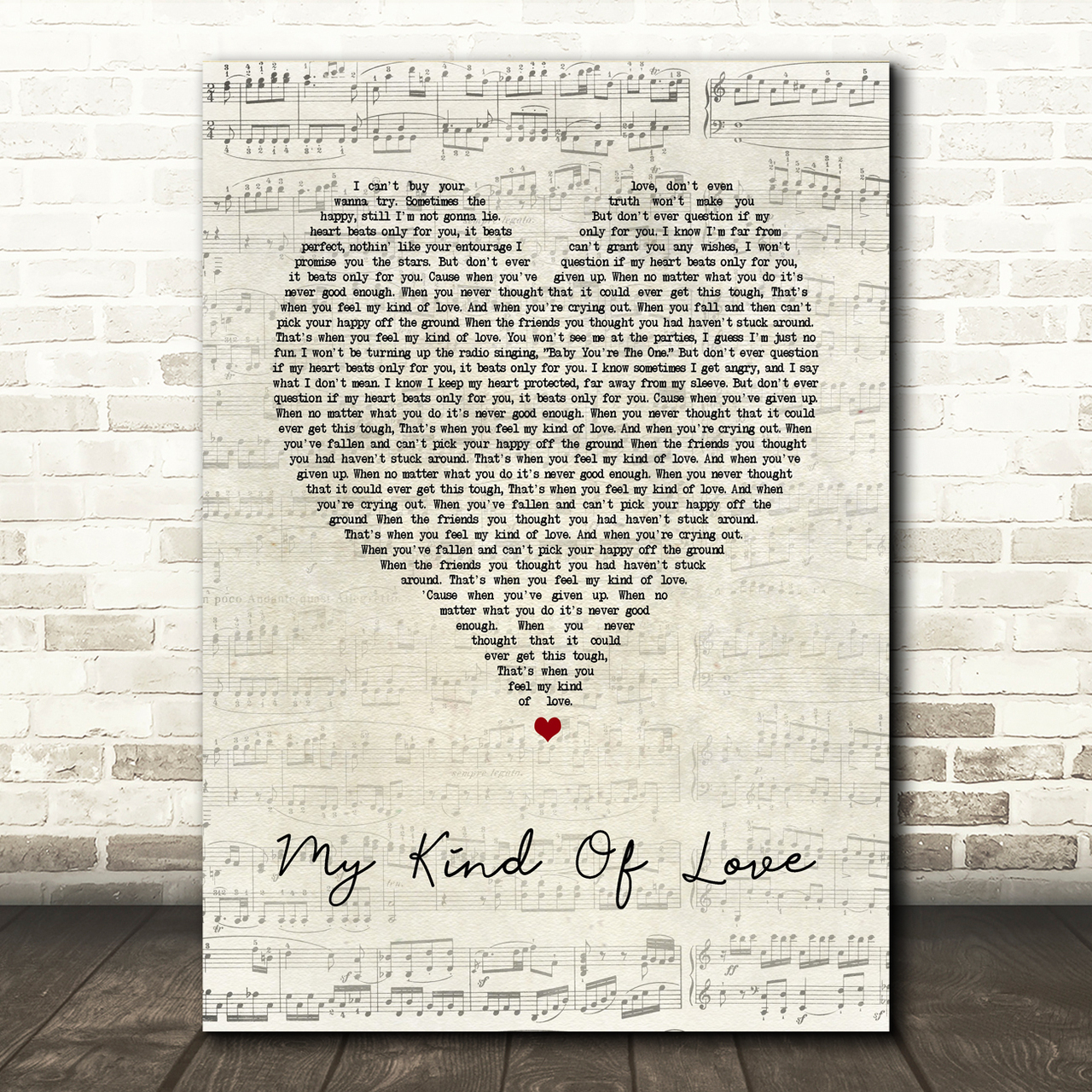 Emeli Sand?y Kind Of Love Script Heart Song Lyric Print emeli sandy kind of love script heart song lyric print 6010