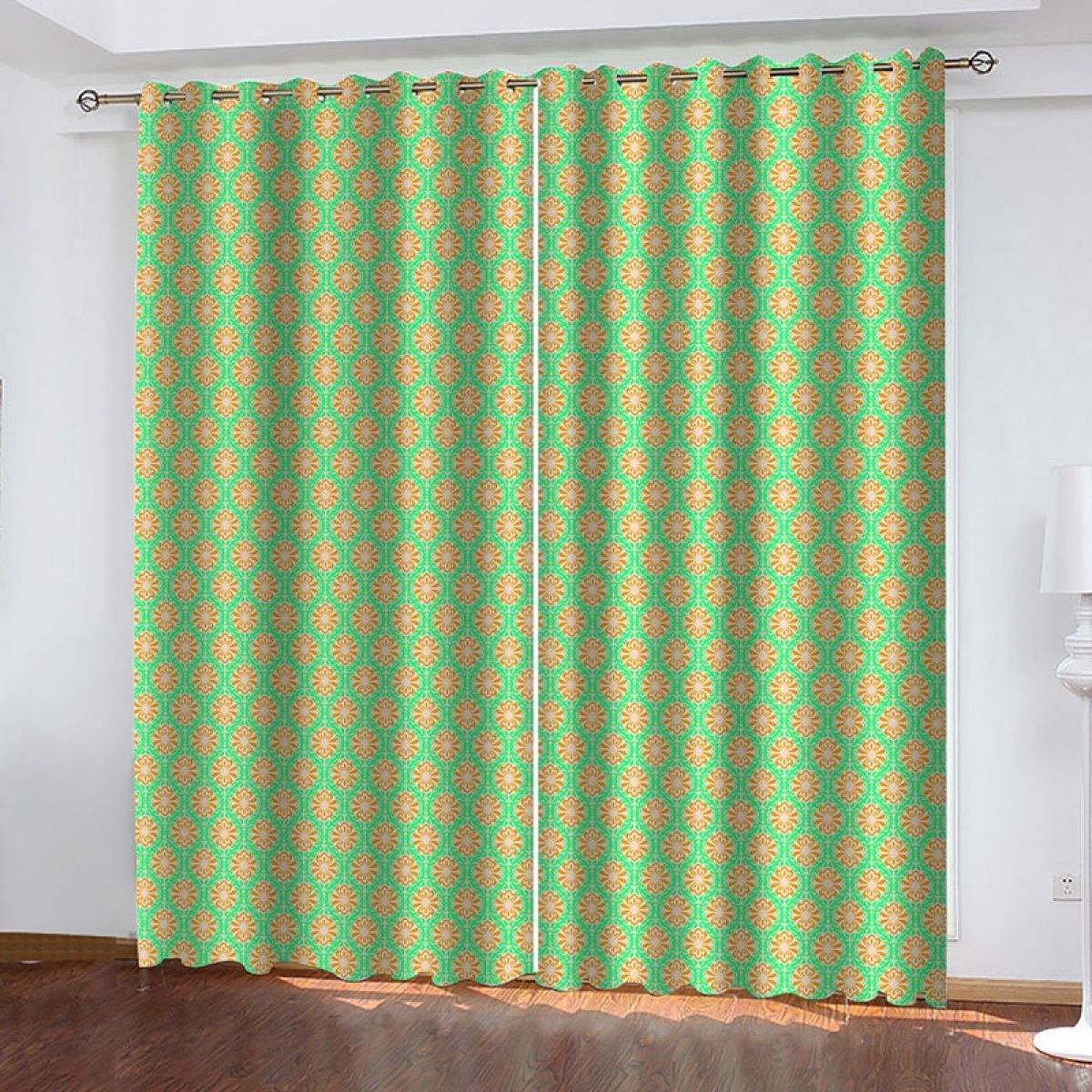 flower icons pattern window curtain home decor 3494