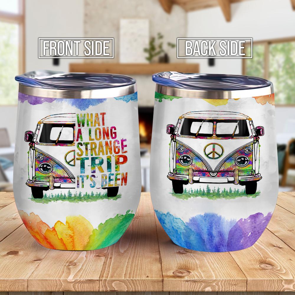 hippie van what a long strange trip its been piece hippie bohemian hippie gifts for her gifts for hippie friends hippie gifts for him wine tumbler 1500