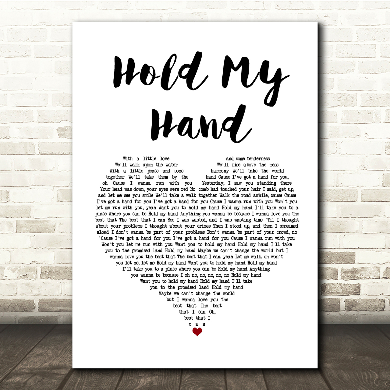 Hootie & the Blowfish Hold My Hand White Heart Song Lyric Music Print hootie the blowfish hold my hand white heart song lyric music print 3801