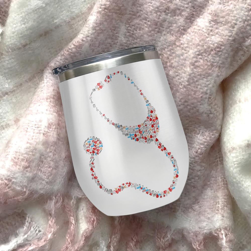i became a nurse because your life is worth my life nurse life wine tumbler nurse gift wine tumbler 8208