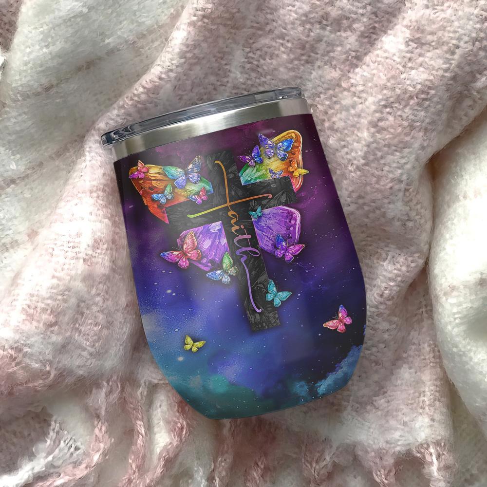 i can do all thing through christ who gives me strength sunflower faith wine tumbler faith sunflower gift wine tumbler 6400
