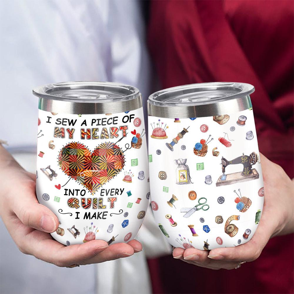 I Sew And Collecting Fabric Wine Tumbler i sew and collecting fabric wine tumbler 3765