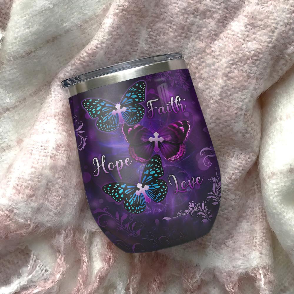 i survived praying during a pandemic 2021 butterfly faith wine tumbler faith gift wine tumbler 8796
