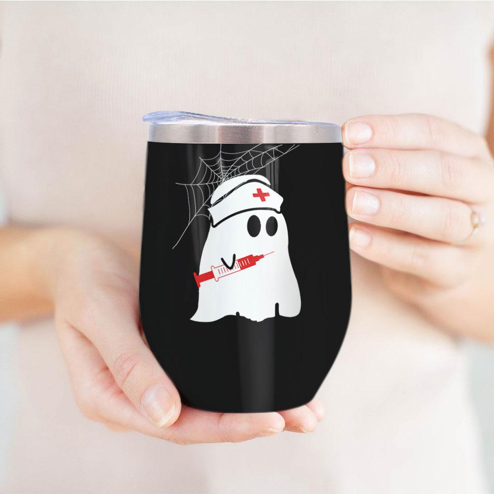 i will stab you ghost funny gift for nurse best nurse gift nurse practitioner gifts funny nurse gifts future nurse wine tumbler 7409