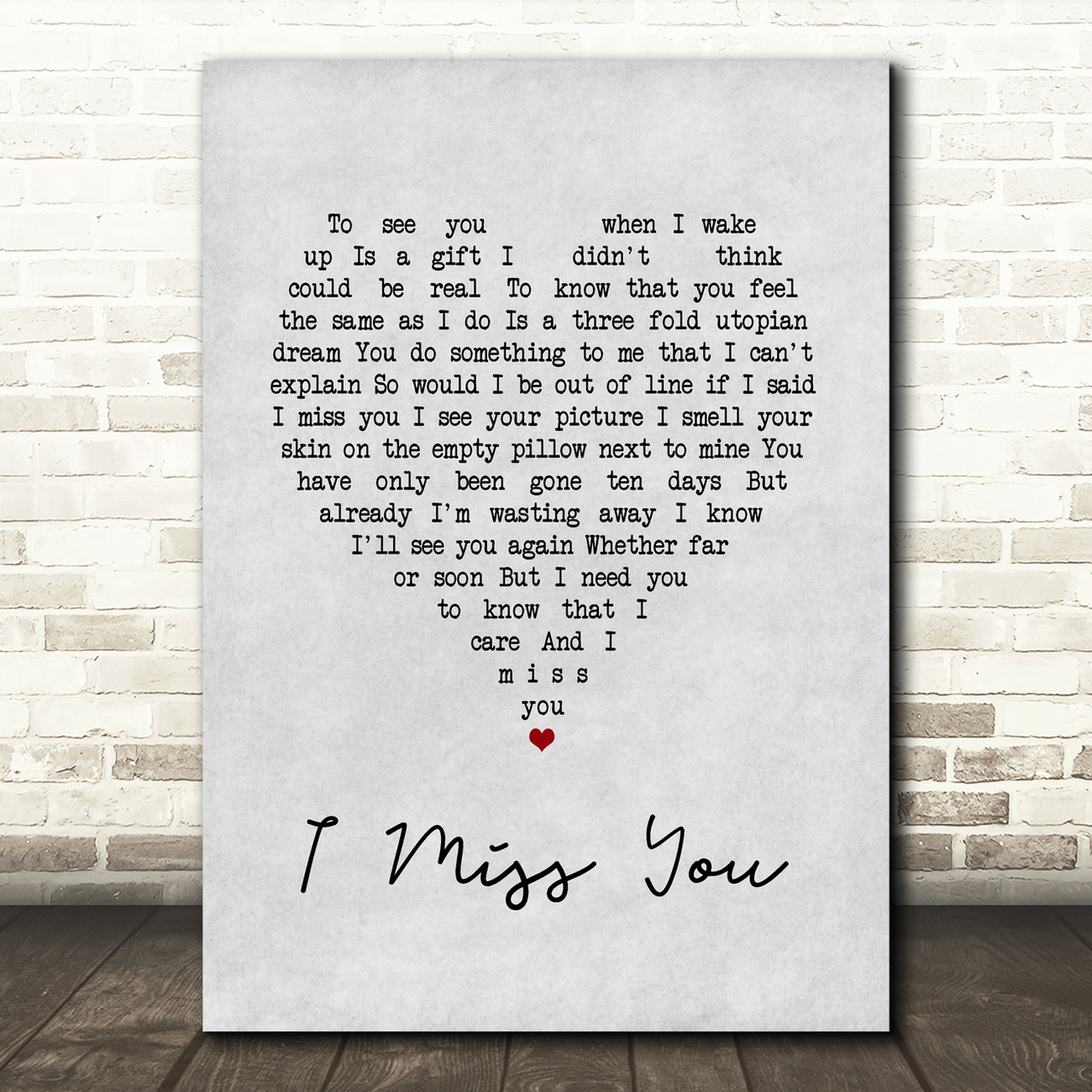 Incubus I Miss You Grey Heart Song Lyric Print incubus i miss you grey heart song lyric print 2279