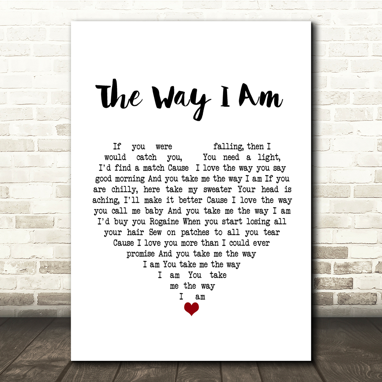 Ingrid Michaelson The Way I Am White Heart Song Lyric Music Print ingrid michaelson the way i am white heart song lyric music print 4895
