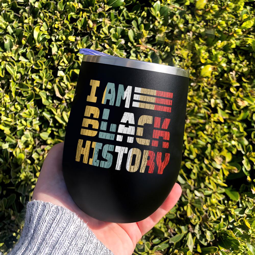 juneteenth black girl black queen independence day africa american independence day african black wine tumbler 6763