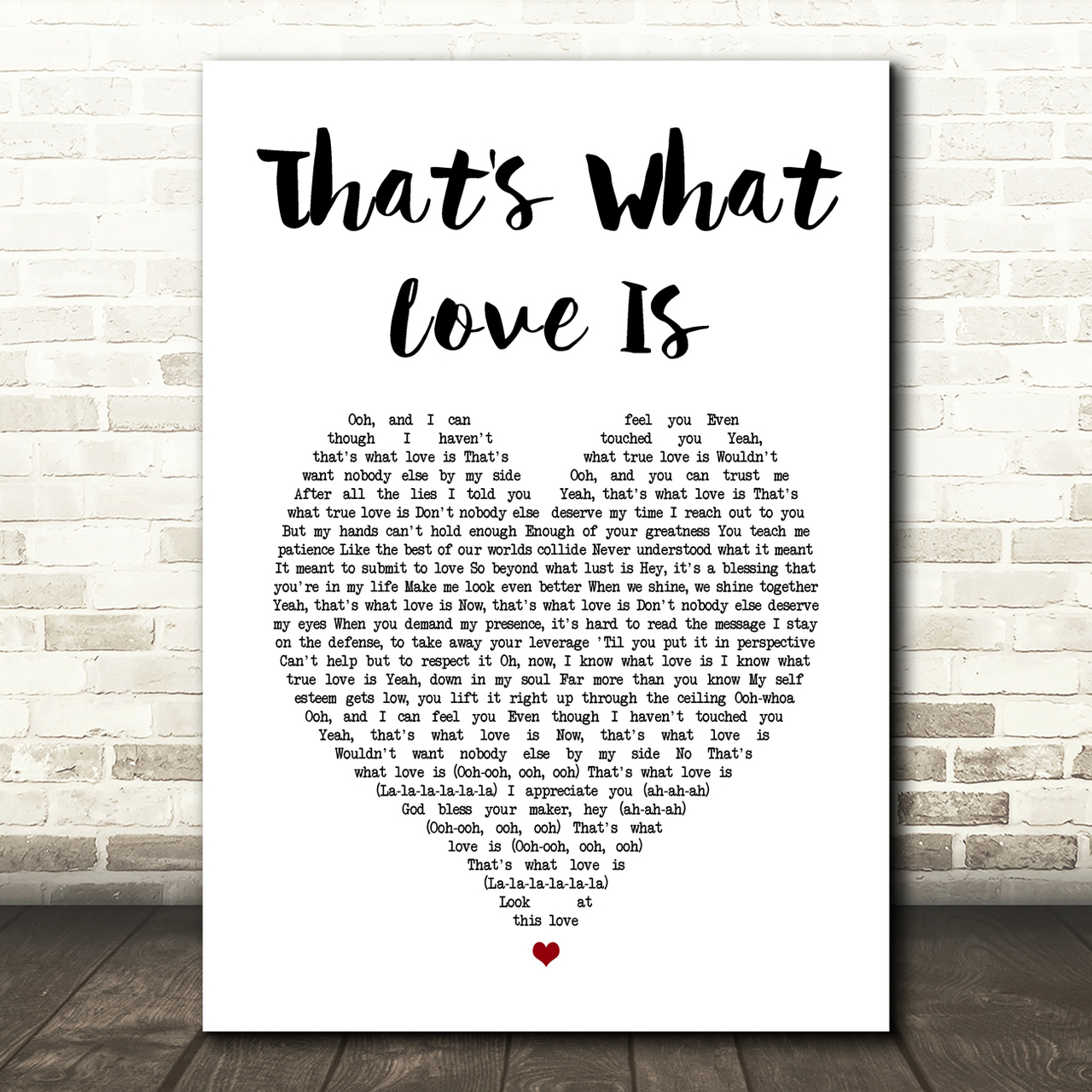 Justin Bieber That's What Love Is White Heart Song Lyric Art Print justin bieber thats what love is white heart song lyric art print 8131