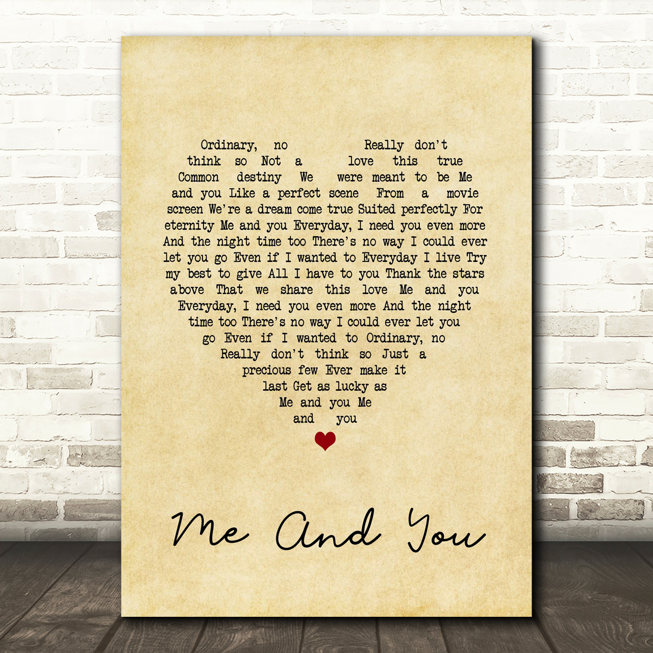 kenny chesney me and you vintage heart song lyric quote print 4994