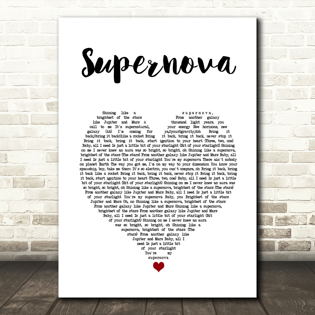 Kylie Minogue Supernova White Heart Song Lyric Art Print kylie minogue supernova white heart song lyric art print 7901