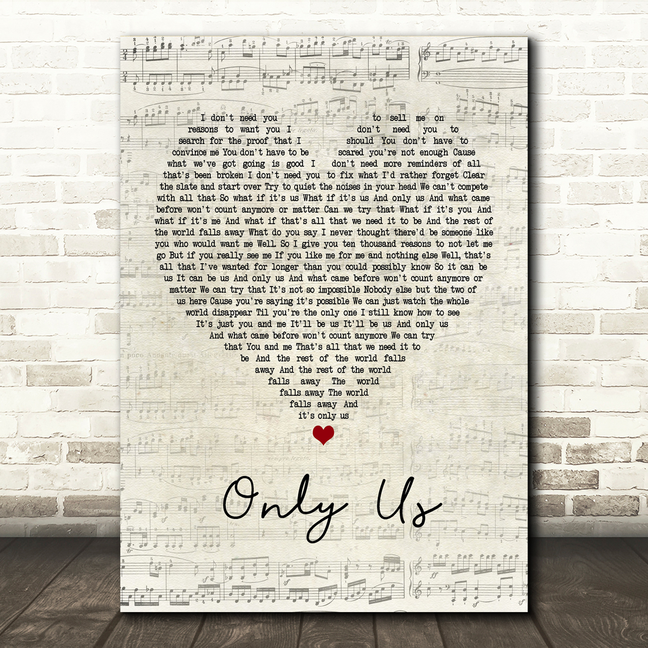 laura dreyfuss ben platt only us script heart song lyric print 1798
