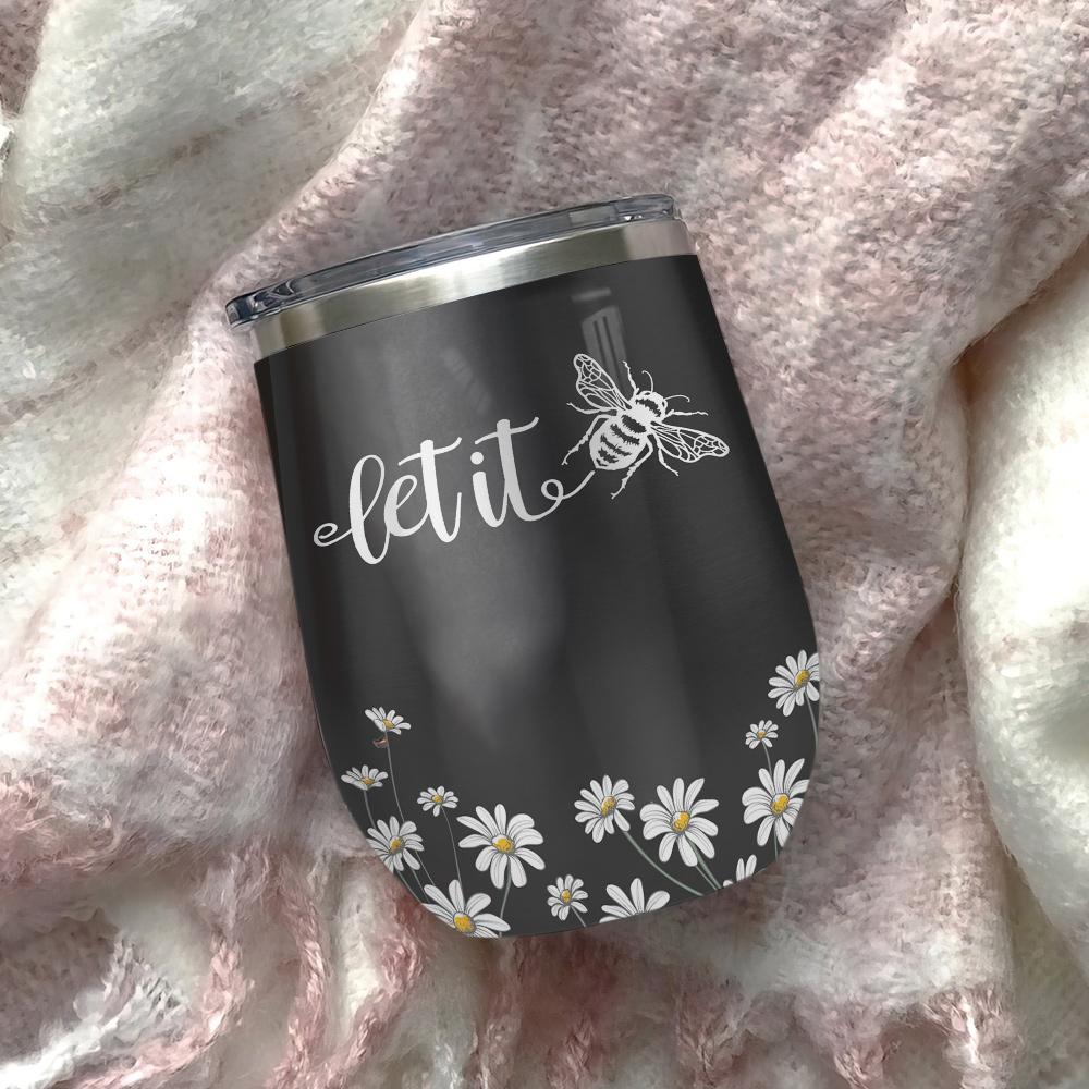 let it be hippie gnome daisy hippie wine tumbler hippie gift wine tumbler 5544