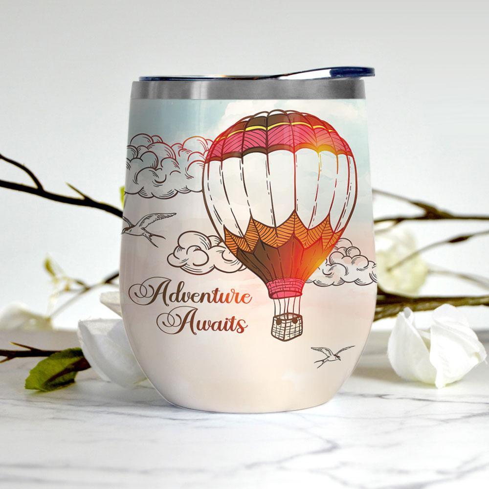 lets travel around the world adventure awaits wine tumbler 1976