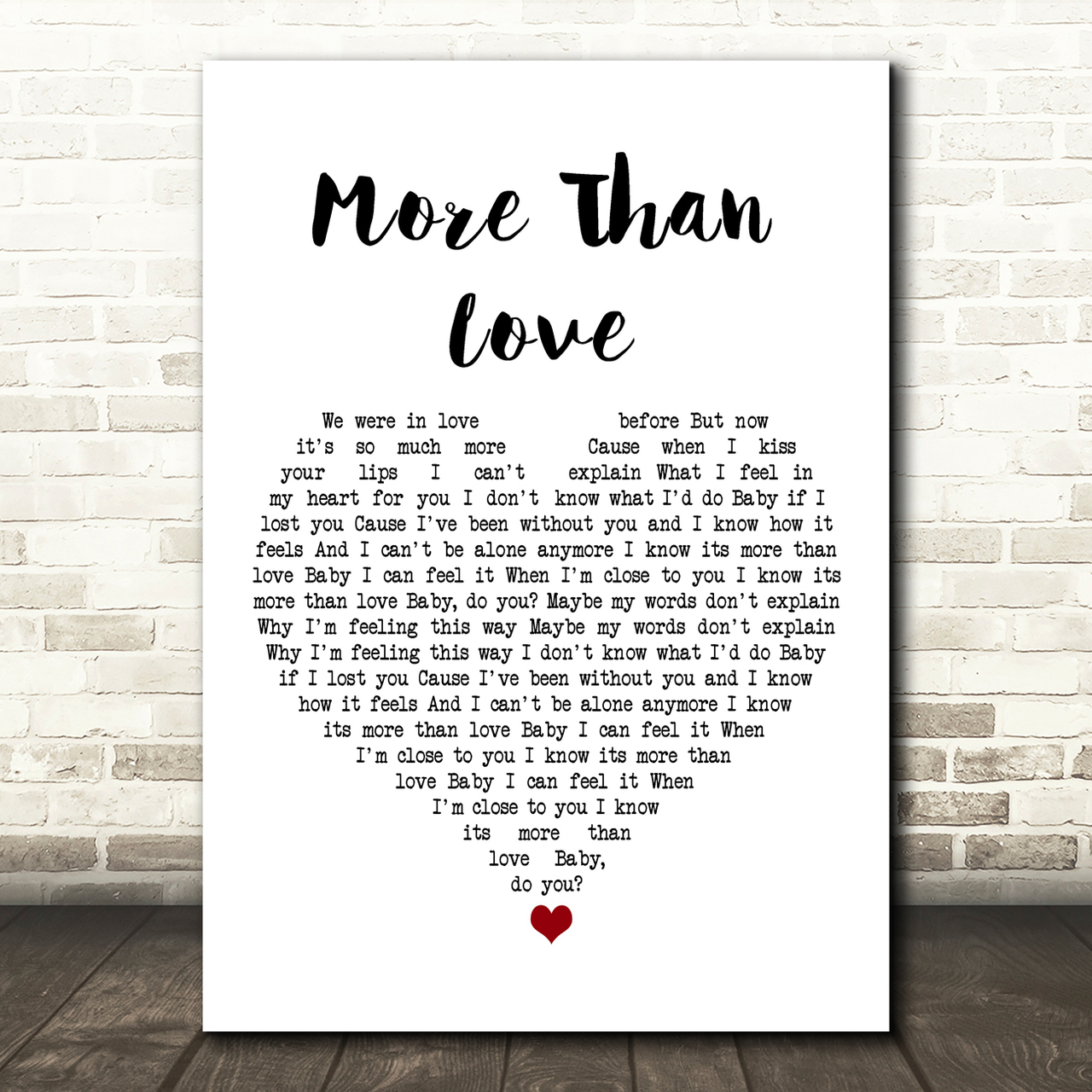 los lonely boys more than love white heart song lyric art print 4979