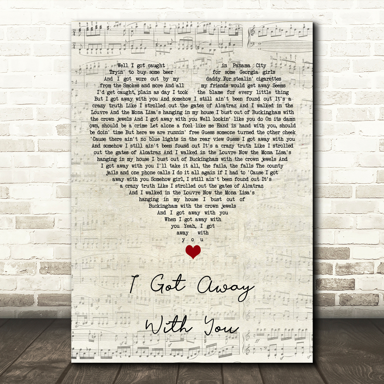 Luke Combs I Got Away With You Script Heart Song Lyric Quote Music Poster Print luke combs i got away with you script heart song lyric quote music poster print 7840