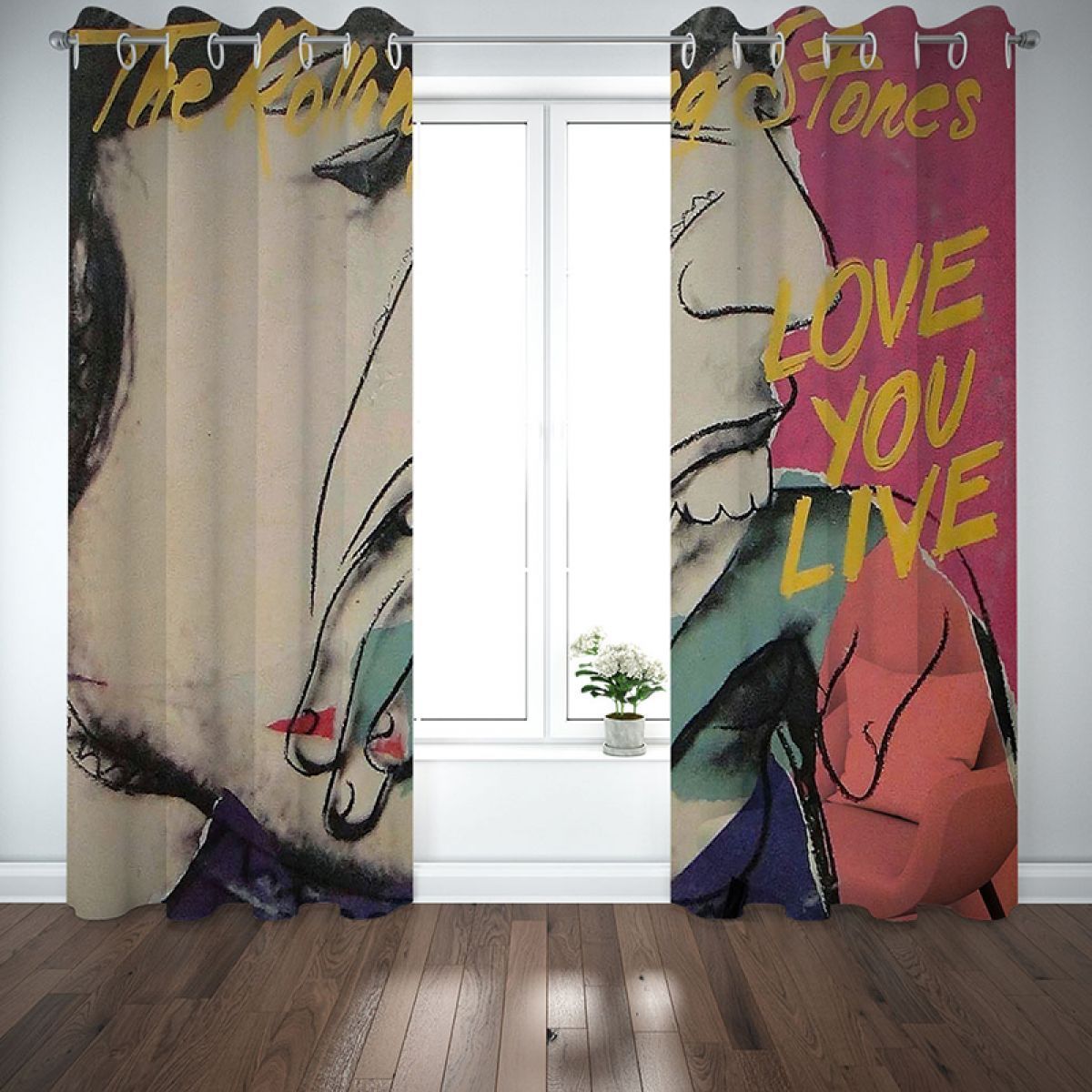 Man Biting Hand Printed Window Curtain Home Decor man biting hand printed window curtain home decor 8477