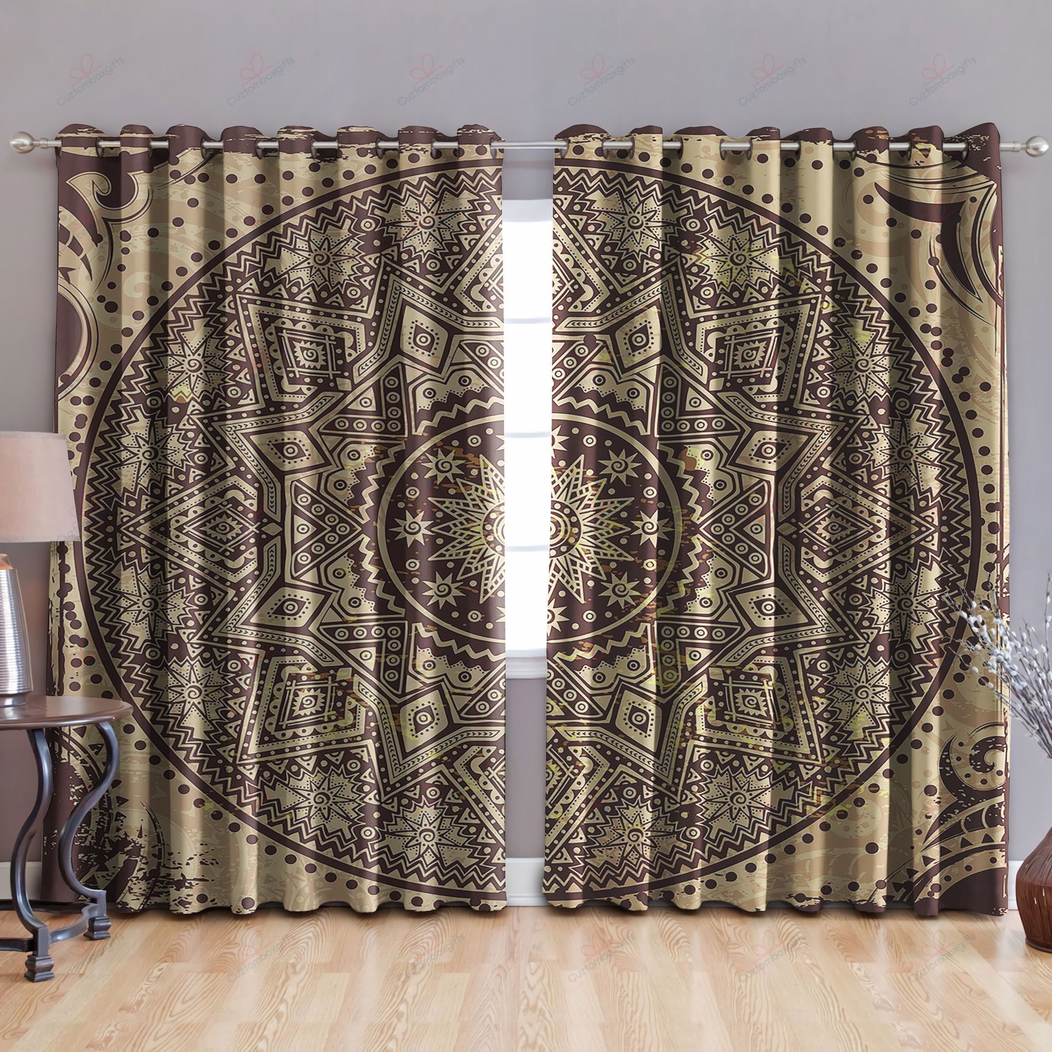 mandala indian pattern window curtain home decor 7802