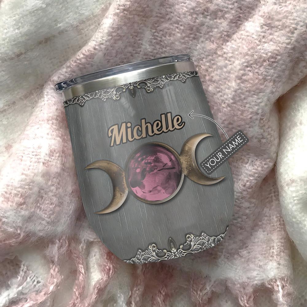Metal Style Wicca Symbol Personalized Wine Tumbler metal style wicca symbol personalized wine tumbler 6207