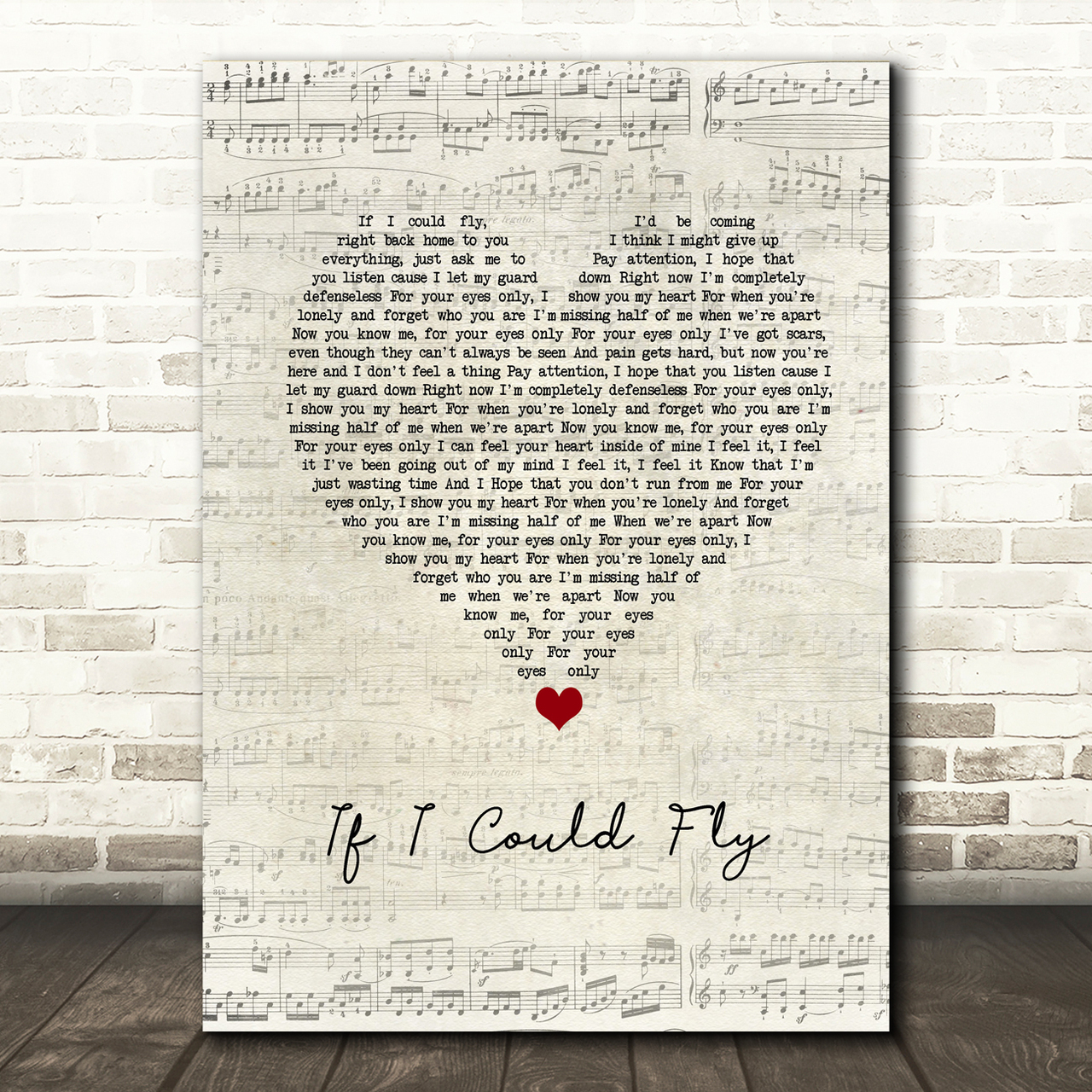 one direction if i could fly script heart song lyric quote music poster print 3459