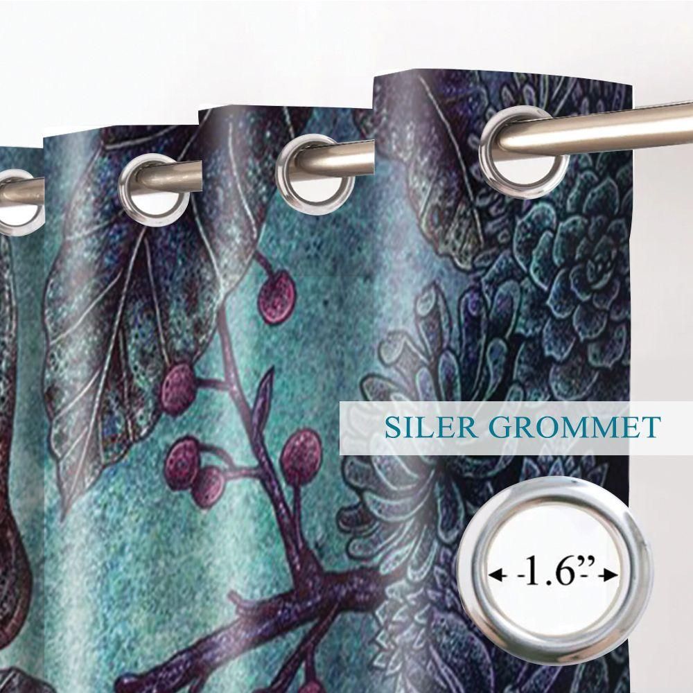 Owl The Coming Death Printed Window Curtain Home Decor owl the coming death printed window curtain home decor 4766