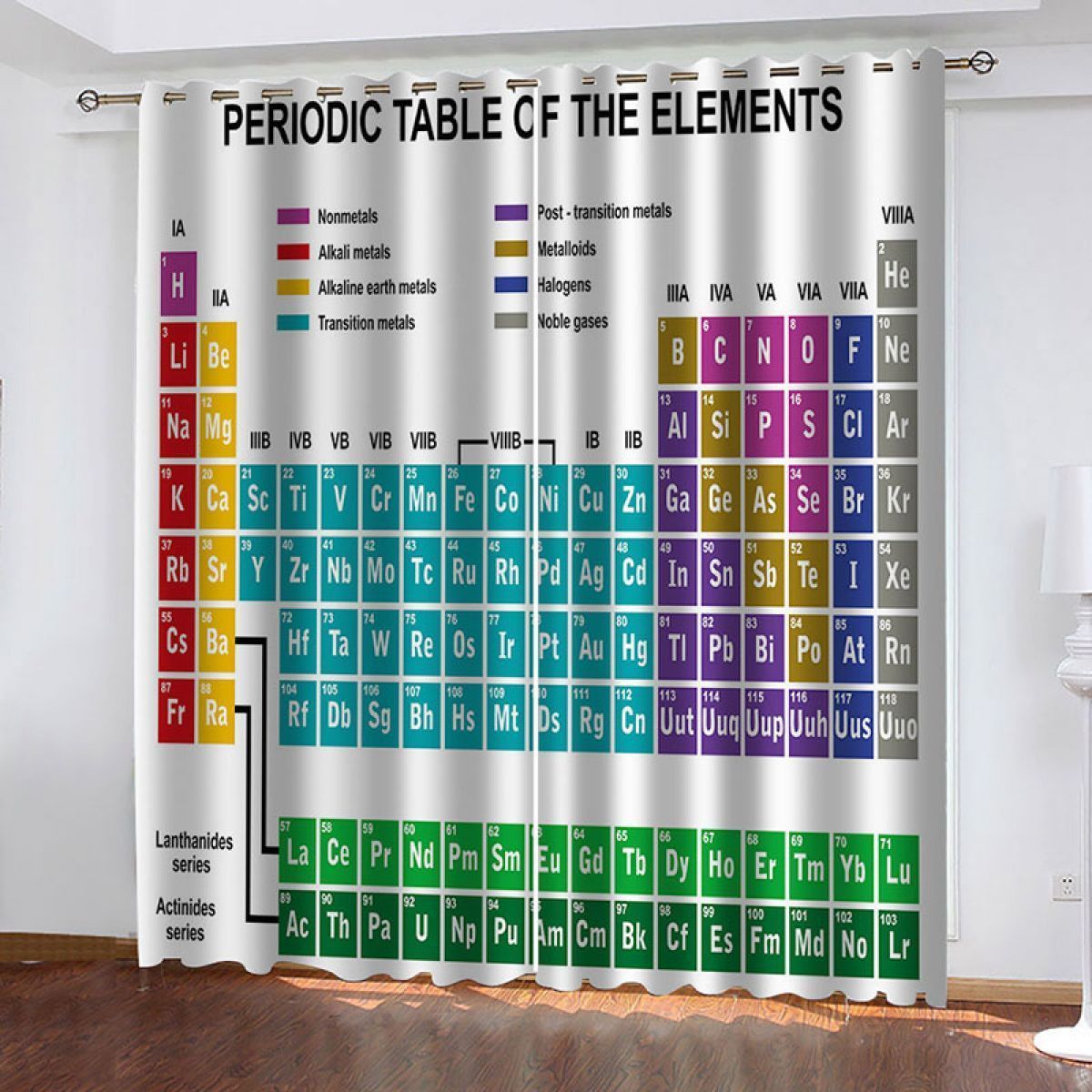 periodic table window curtain home decor 5979