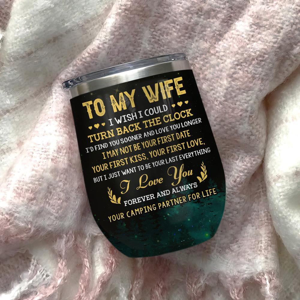 Personalized Camping To My Wife Wine Tumbler personalized camping to my wife wine tumbler 1570