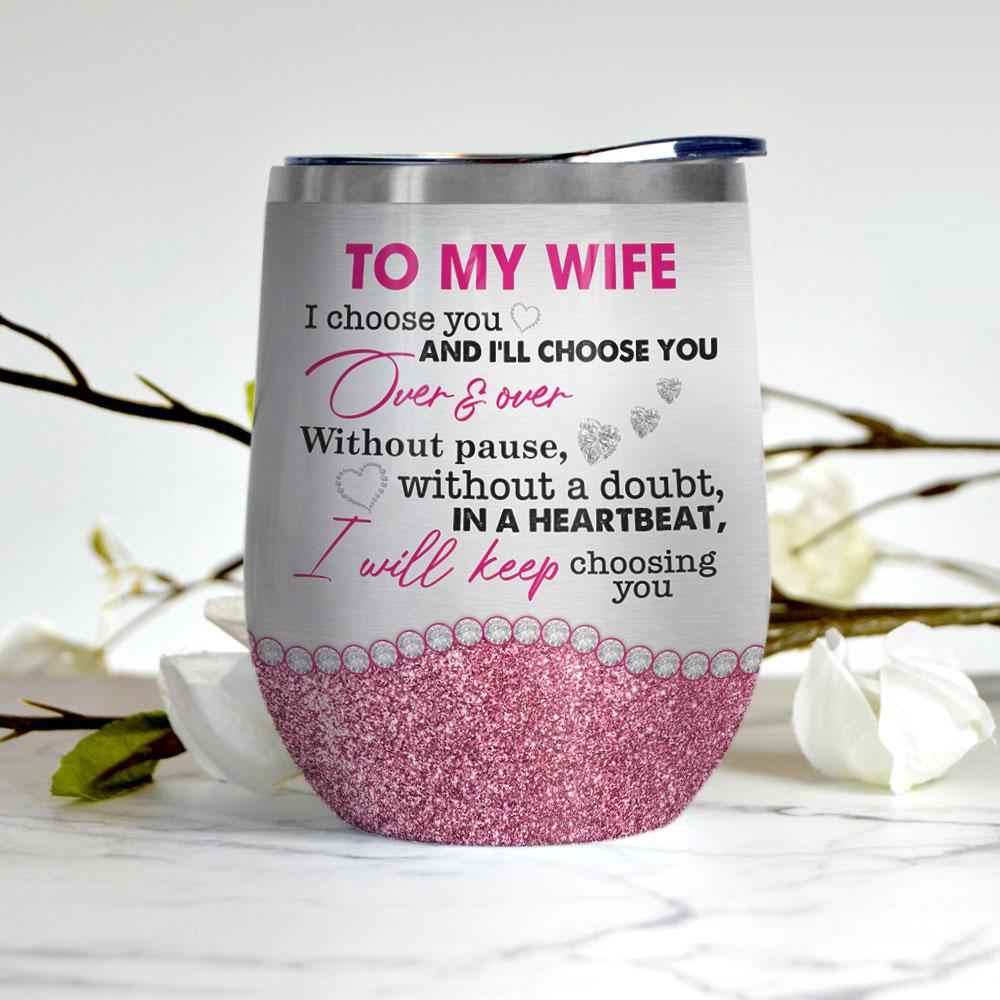 Personalized Heart Couple To My Wife Jewelry Style Wine Tumbler personalized heart couple to my wife jewelry style wine tumbler 1758