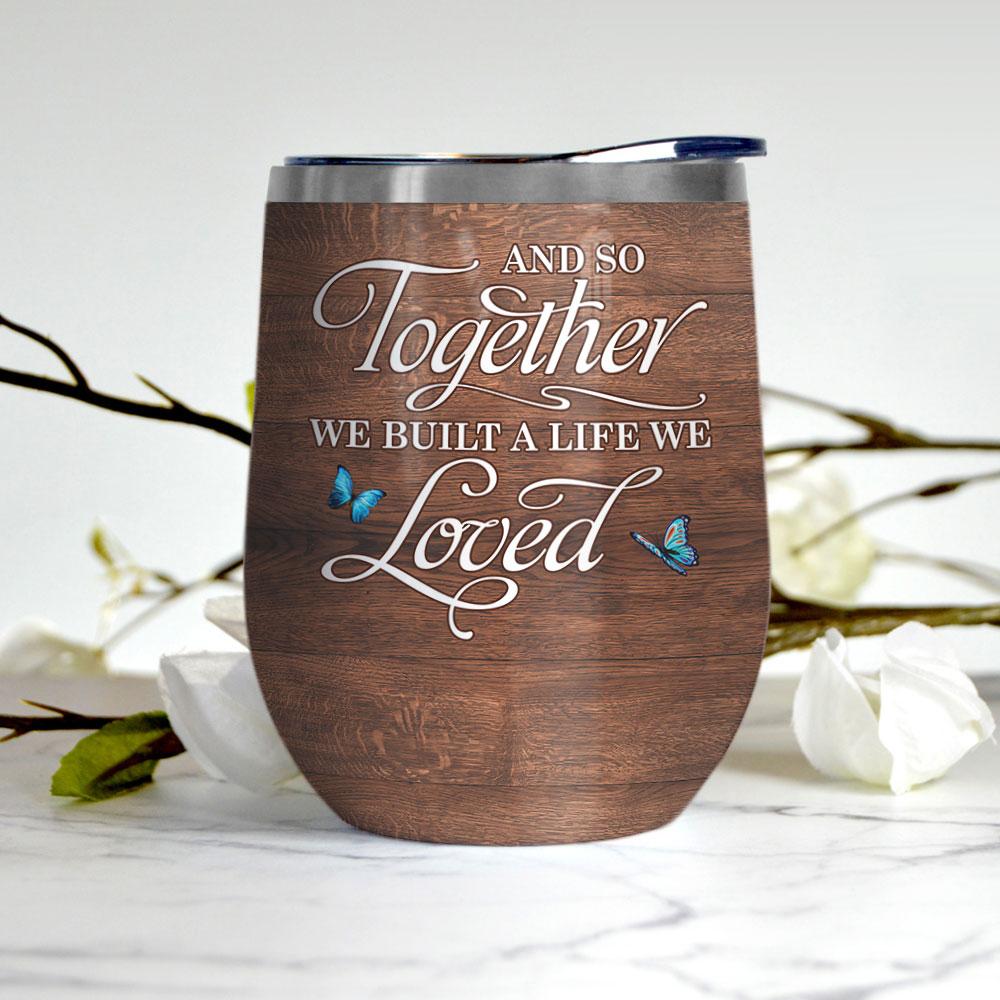 Personalized Lion Couple Wine Tumbler personalized lion couple wine tumbler 4421