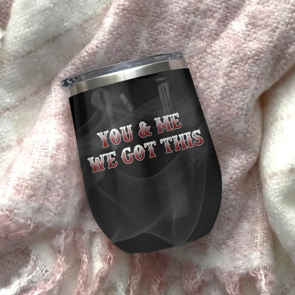 Personalized Skull Husband Wife We Got This Wine Tumbler personalized skull husband wife we got this wine tumbler 6815