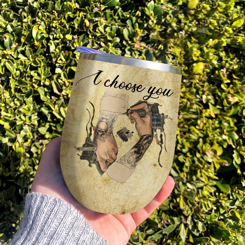 Personalized Tattoo Couple Wine Tumbler personalized tattoo couple wine tumbler 4511