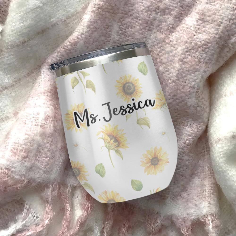 personalized thank you for not only teaching little minds but also helping them grow and bloom wine tumbler 3065