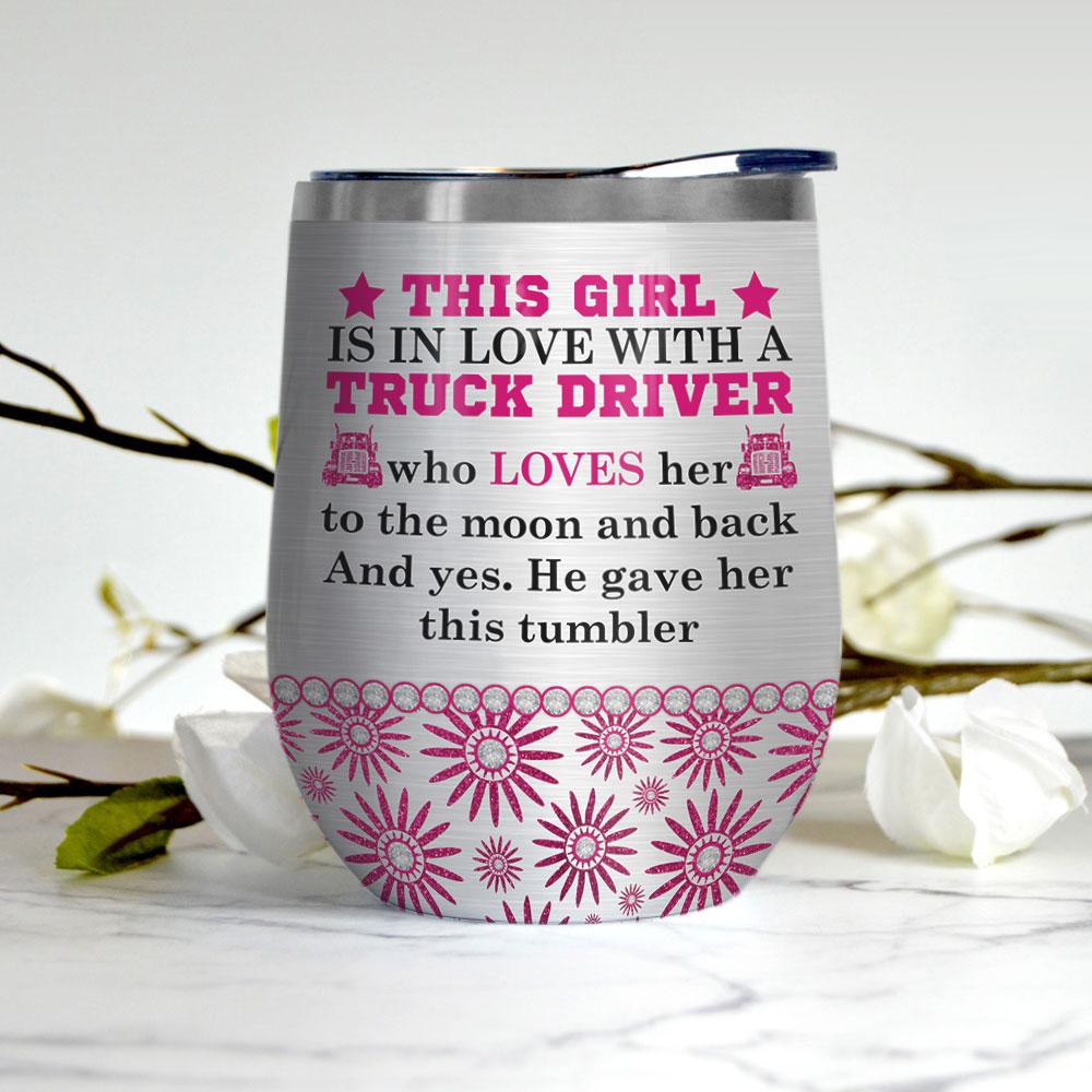Personalized To My Trucker Wife Wine Tumbler personalized to my trucker wife wine tumbler 7068