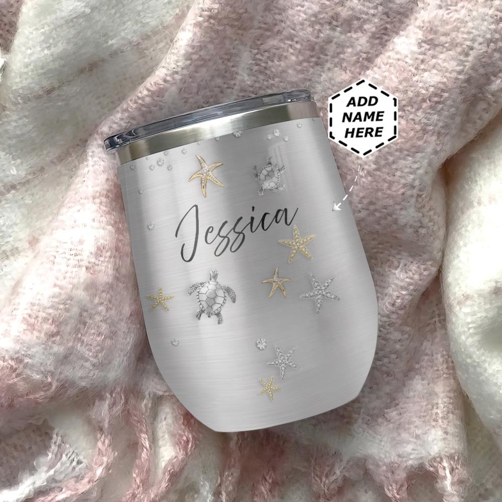 Personalized Turtle Jewelry Wine Tumbler personalized turtle jewelry wine tumbler 5851