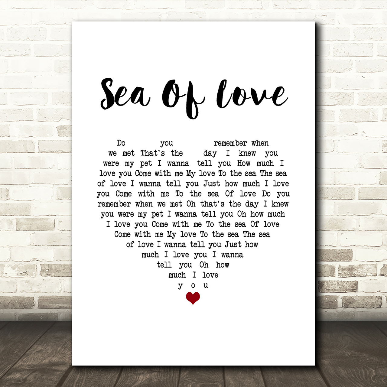 phil phillips sea of love white heart song lyric art print 7115