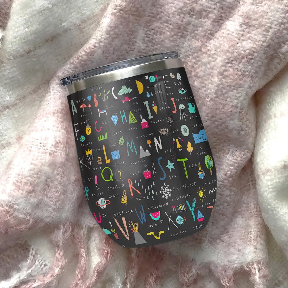 preschool teacher alphabet i survived teaching during a pandemic 2021 teacher wine tumbler preschool teacher gift wine tumbler 7292