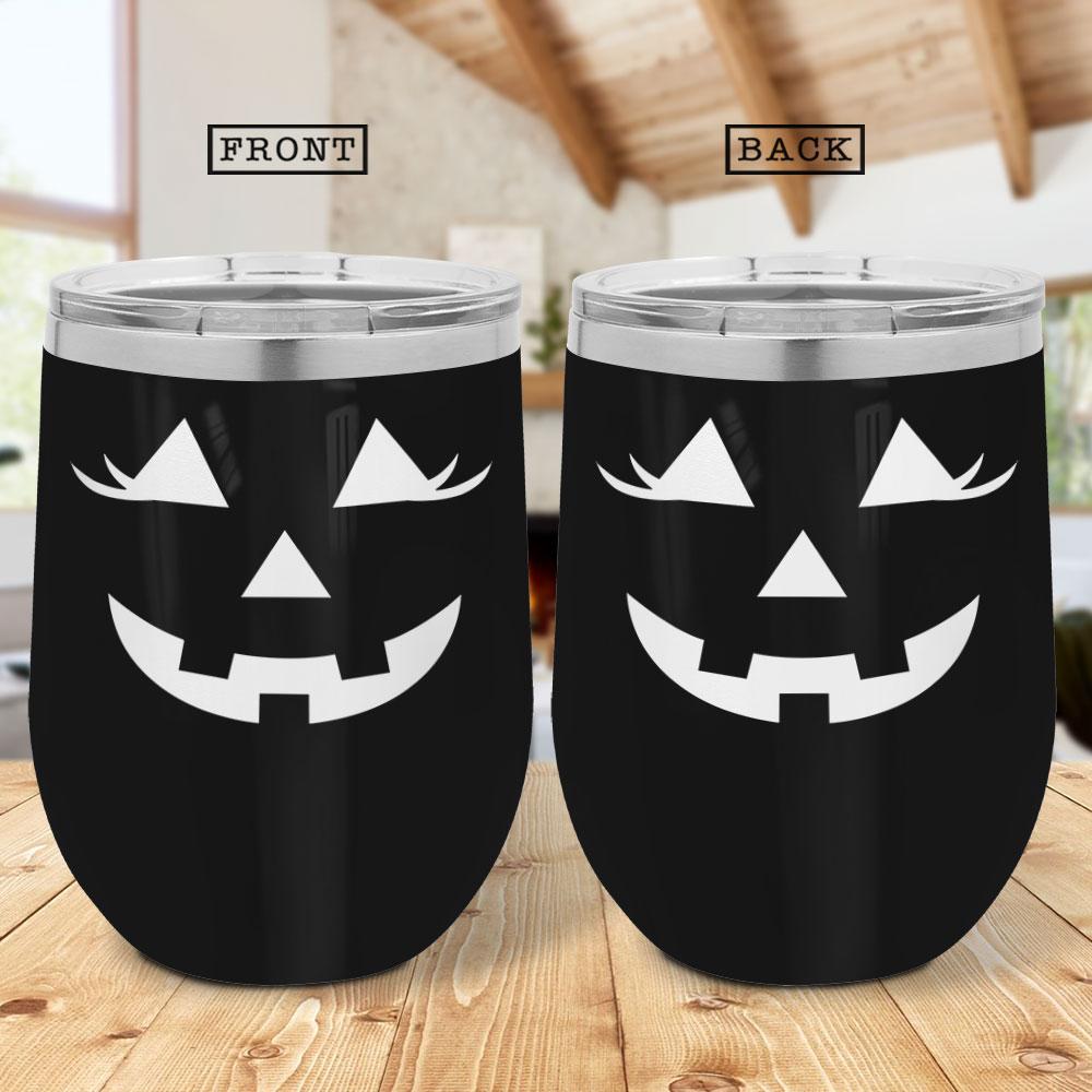 scary ghost eyes nightmare halloween boo ghost scary pumpkin trick or treat halloween wine tumbler 3846
