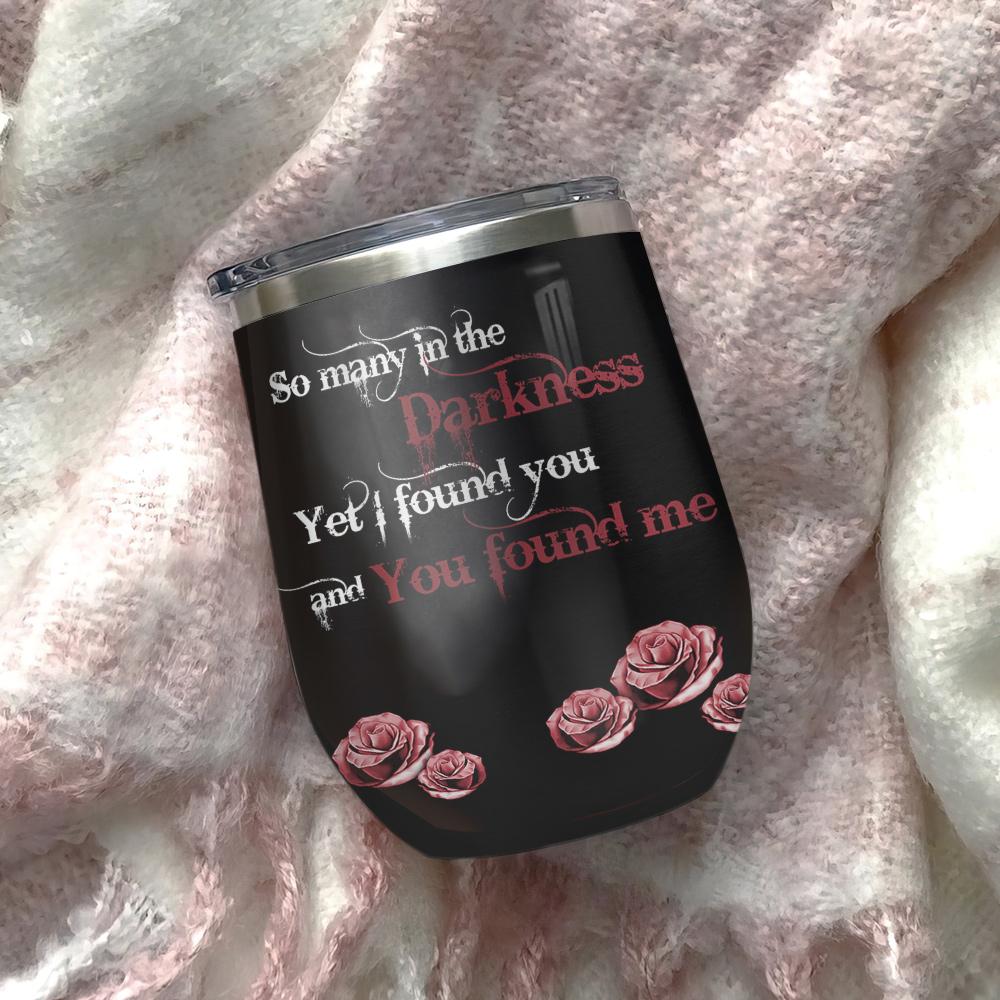 Skull Couple I Found You Couple Gift Wine Tumbler skull couple i found you couple gift wine tumbler 8648