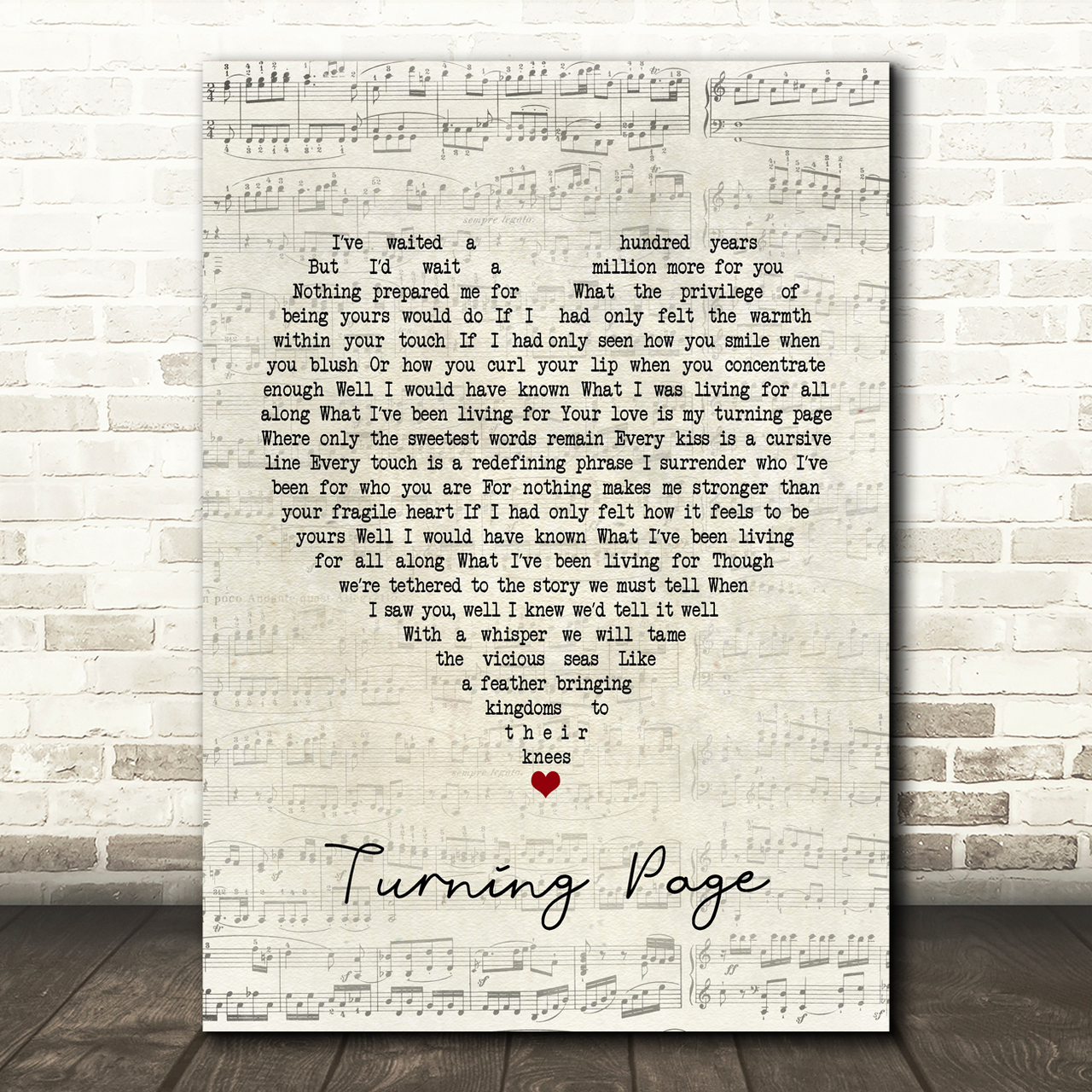 Sleeping At Last Turning Page Script Heart Song Lyric Music Print sleeping at last turning page script heart song lyric music print 1691