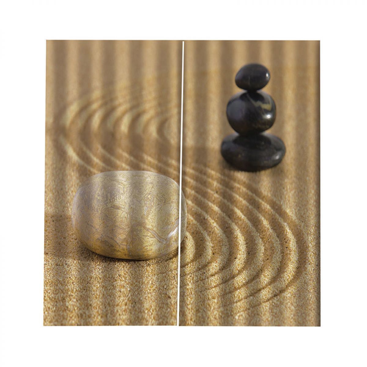 stone on the sand printed window curtain home decor 6403