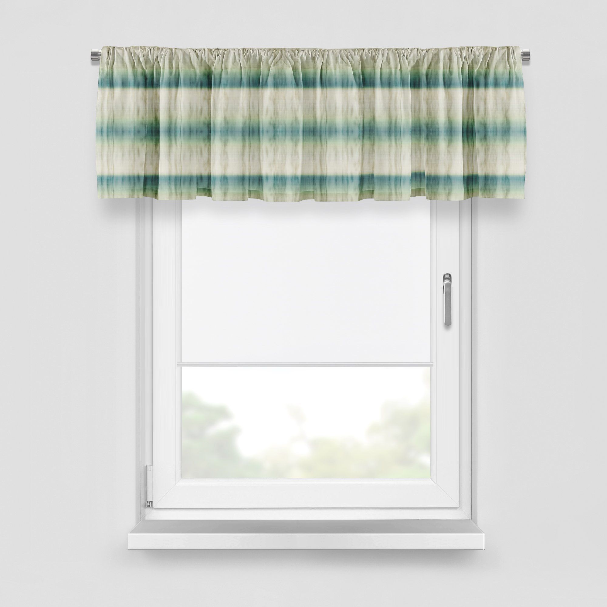 stunning green fields tie dye printed window curtains home decor 2577