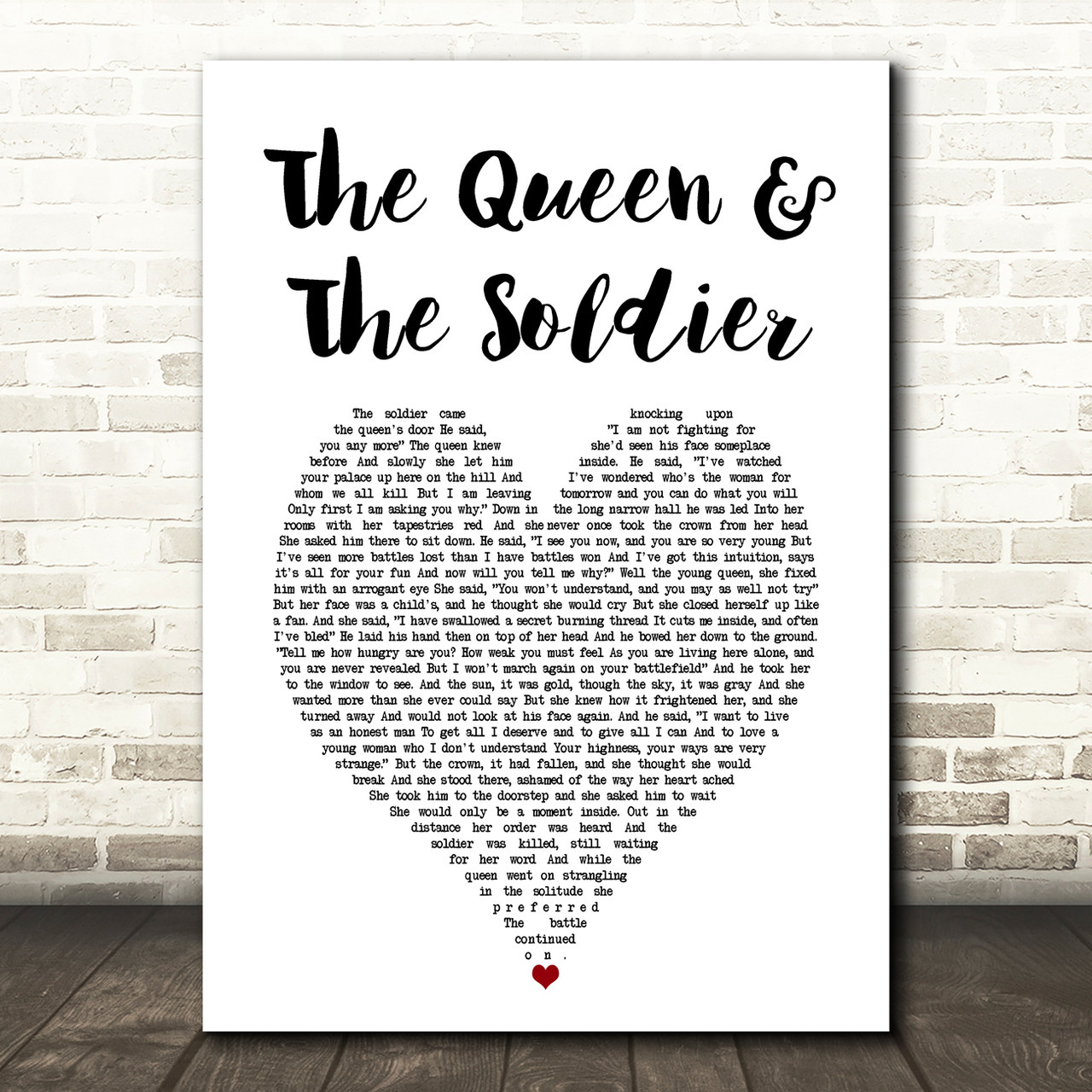 Suzanne Vega The Queen & The Soldier White Heart Song Lyric Art Print suzanne vega the queen the soldier white heart song lyric art print 4566