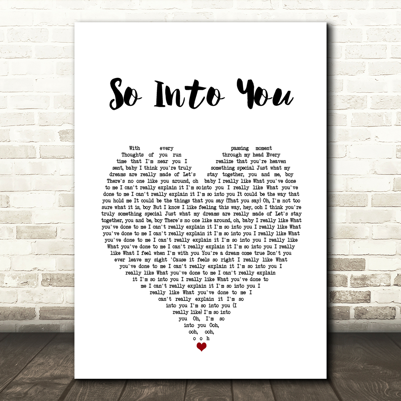 tamia so into you white heart song lyric art print 3656