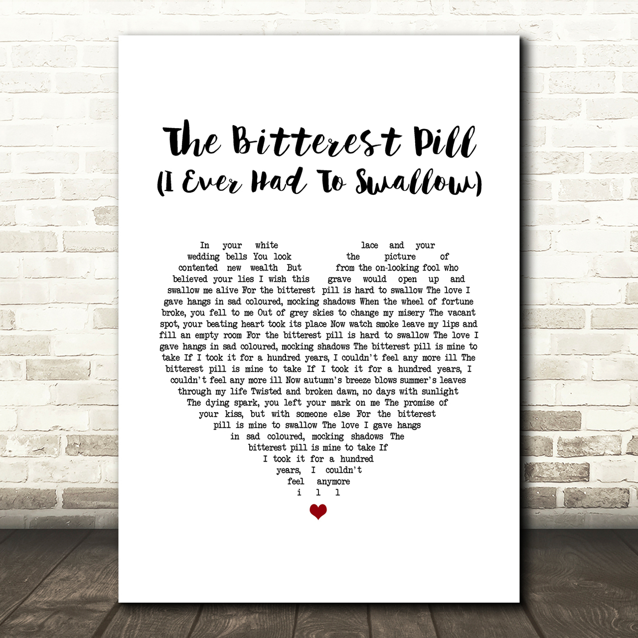 the jam the bitterest pill i ever had to swallow white heart song lyric art print 1739