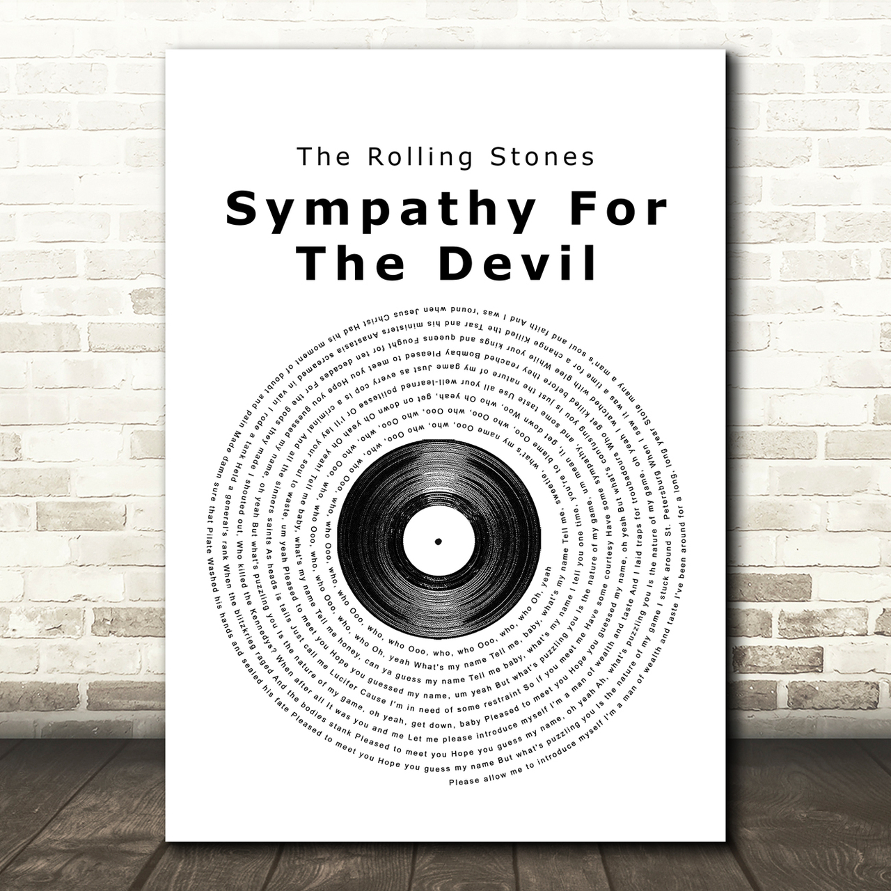 The Rolling Stones Sympathy For The Devil Vinyl Record Song Lyric Music Print the rolling stones sympathy for the devil vinyl record song lyric music print 4861